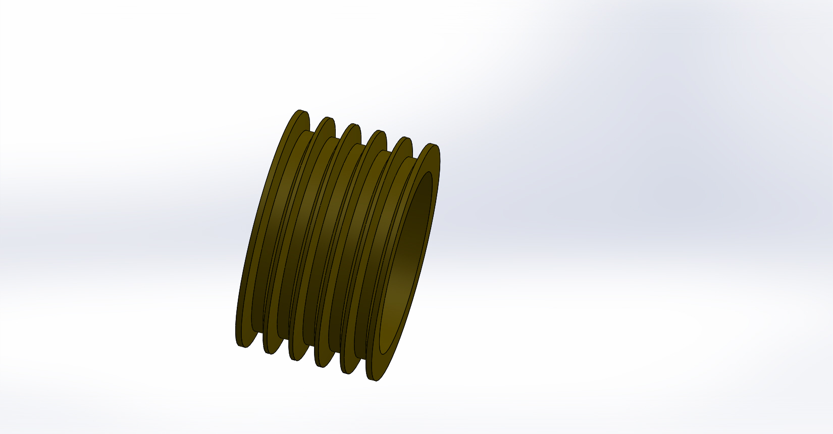 五重皮带轮--sw三维 3d模型设计图